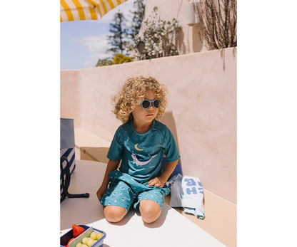 Camisola de Proteção Solar Monnëka Whale Teal