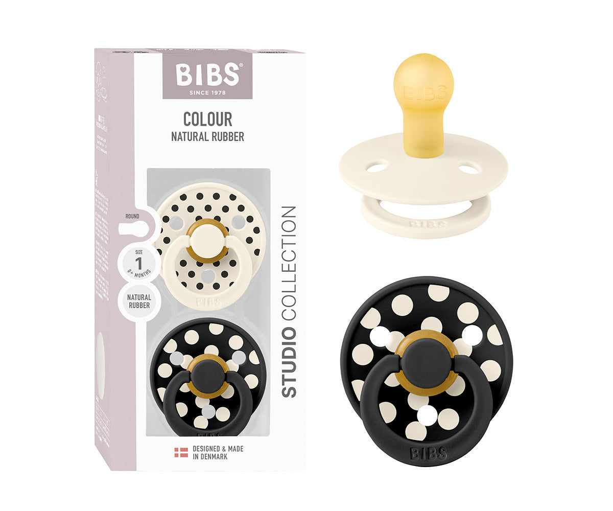 BIBS Studio Colour - Round Ivory/Black