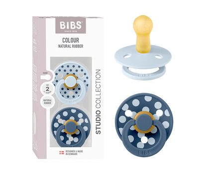 BIBS Studio Colour - Round Baby Blue/Steel