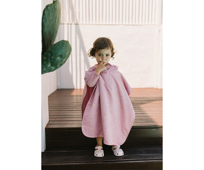Poncho de Praia Monnëka Whale Pink
