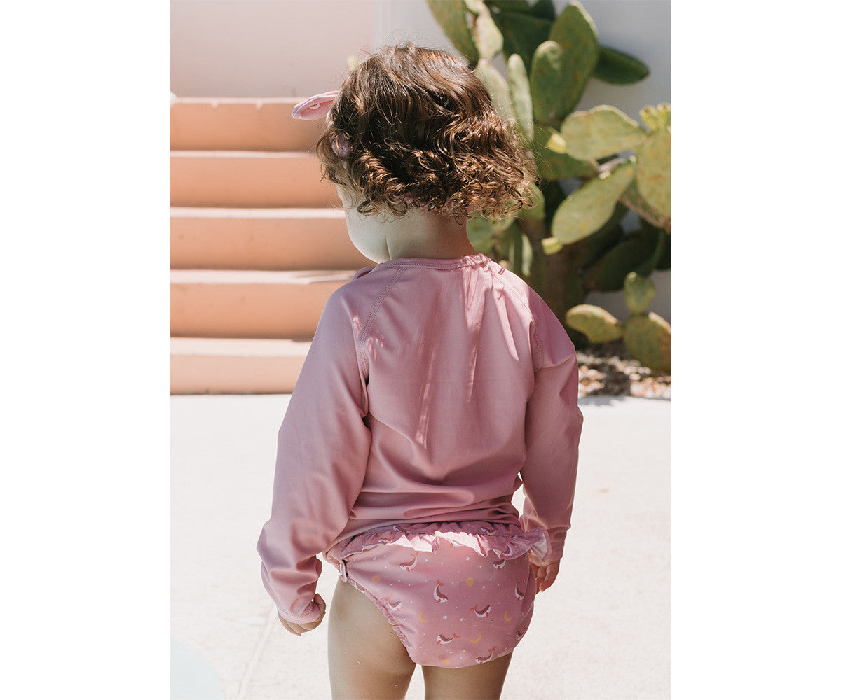 Camisola de Manga Comprida c/ Proteção Solar Monnëka Whale Pink