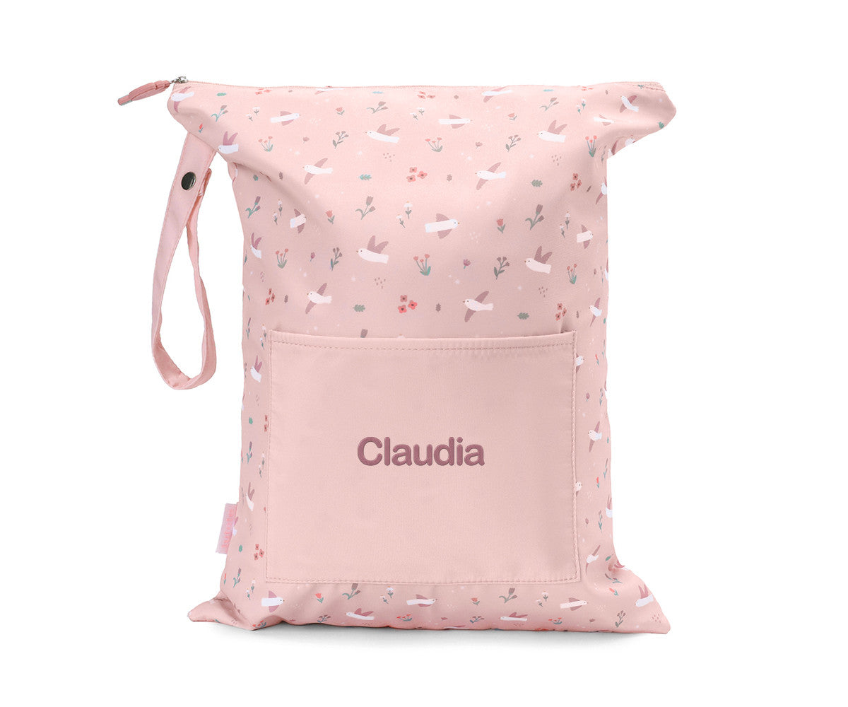 Bolsa Impermeável Grande Personalizável Tutete - Blossom Birds