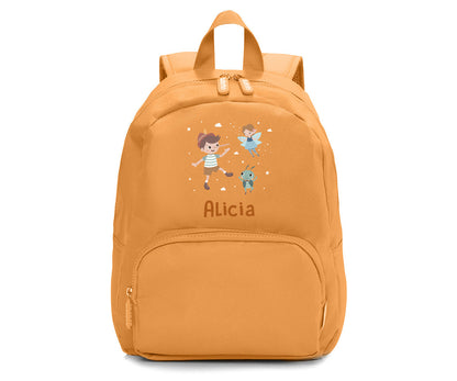 Mochila Solid Color Mustard  Personalizável The Wooden Boy - Tutete