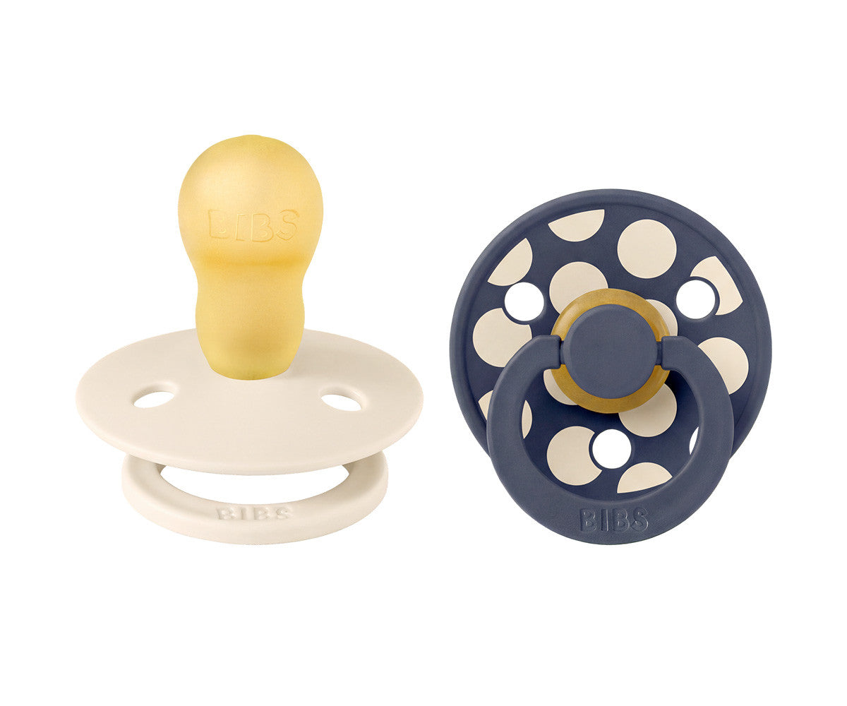 BIBS Studio Colour - Round Polka Ivory/Deep Space