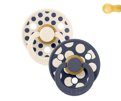 BIBS Studio Colour - Round Polka Ivory/Deep Space
