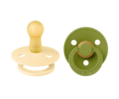 BIBS Studio Colour -  Round Pale Butter/Wasabi