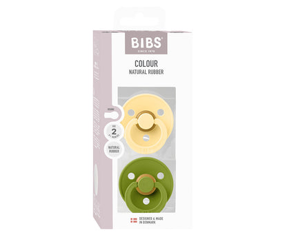 BIBS Studio Colour -  Round Pale Butter/Wasabi