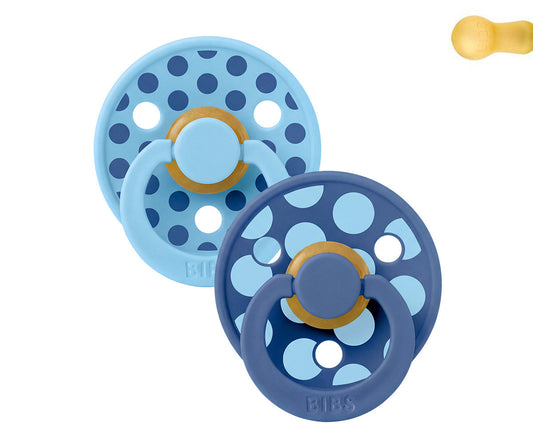 BIBS Studio Colour - Round Polka Breeze/Cornflower
