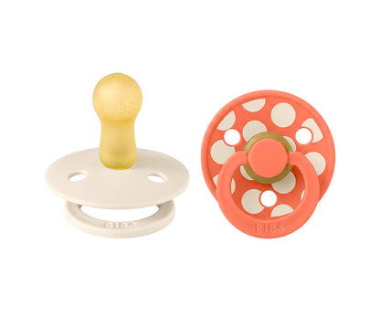 BIBS Studio Colour - Round Polka Ivory/Tango