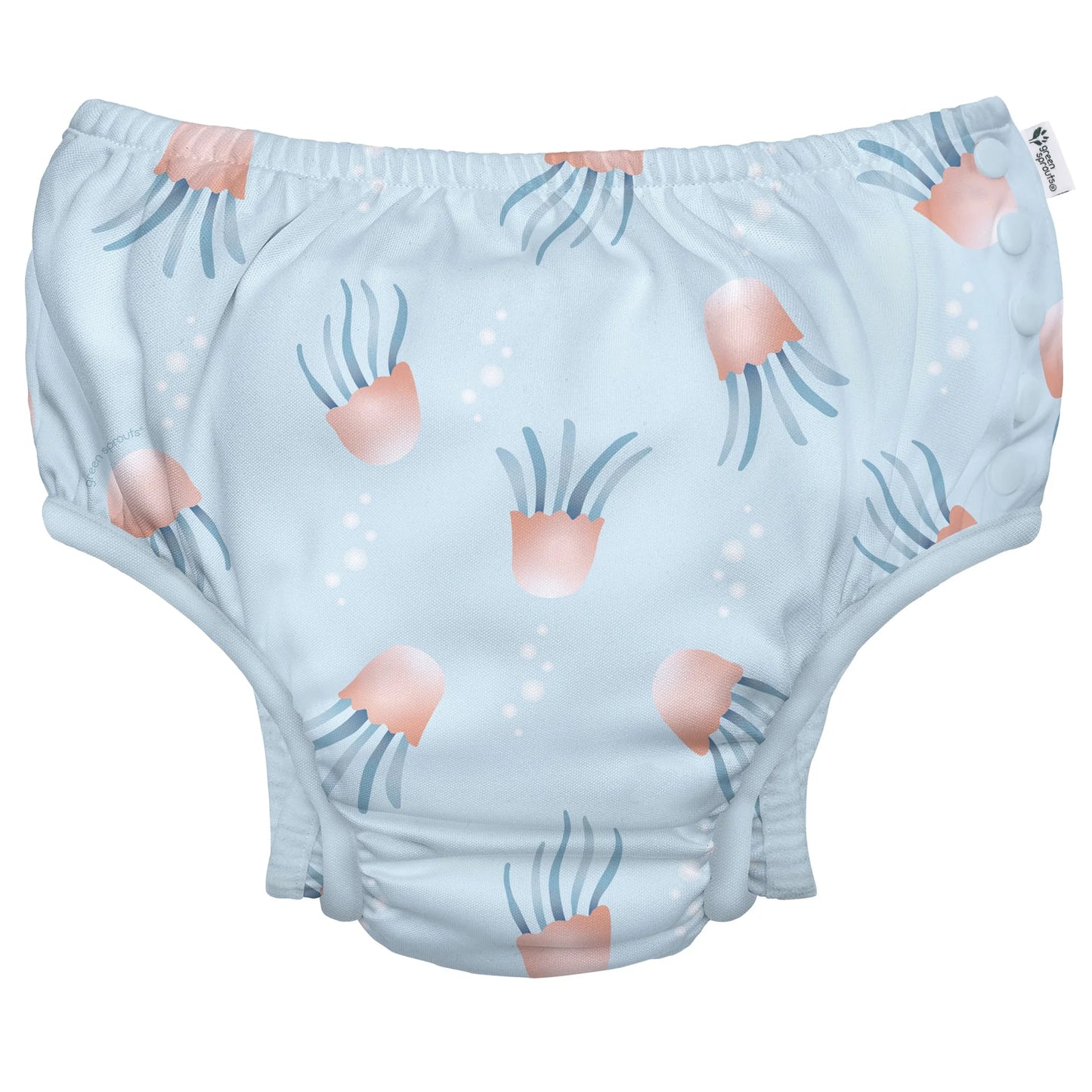 Fralda Reutilizável Para Piscina e Praia - Light Blue Jellyfish