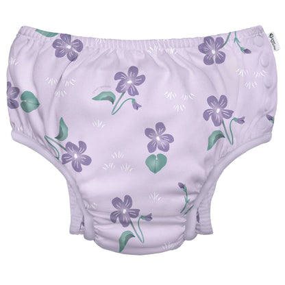 Fralda Reutilizável Para Piscina e Praia - Lavender Violets