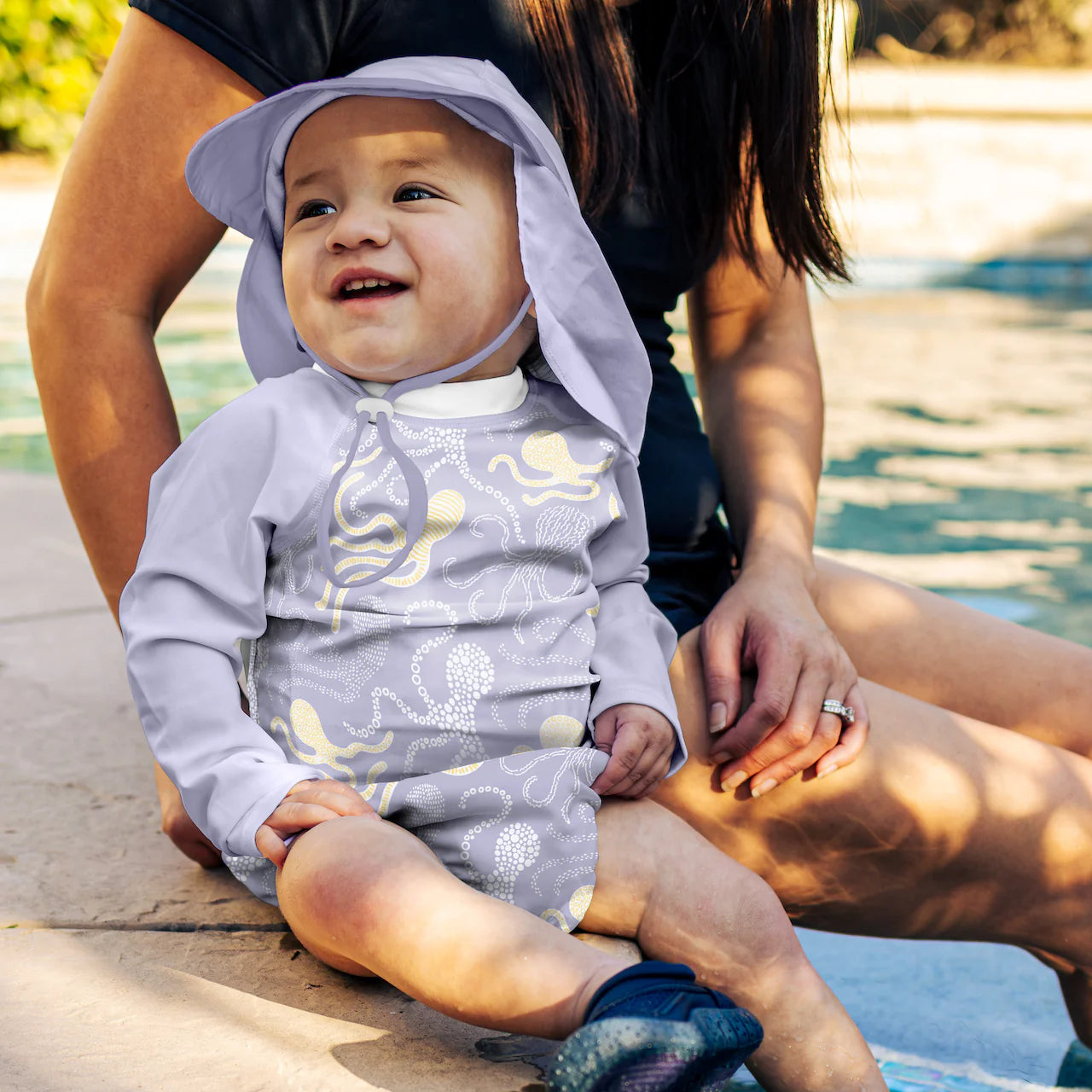 Fralda Reutilizável Para Piscina e Praia - Lavender Octopus
