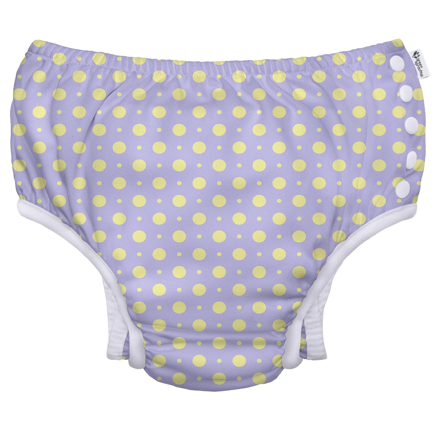 Fralda Reutilizável Para Piscina e Praia - Lavender Polka
