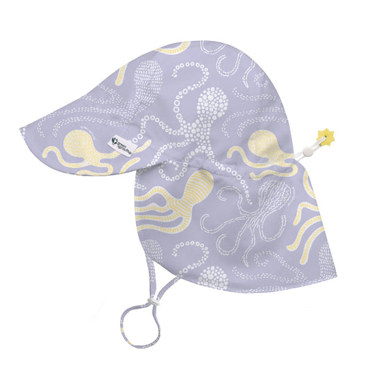 Chapéu com Aba UPF 50+ Eco Flap Lavender Octopus