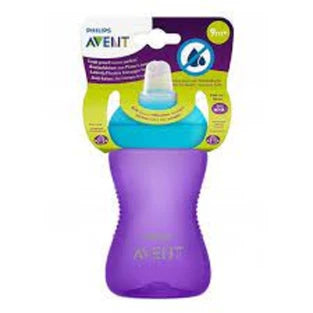 Copo de Aprendizagem c/ Bico Macio 300ml - Roxo/Azul