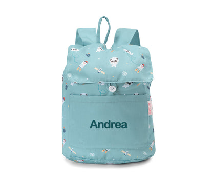 Mochila Pequena Tecido Personalizável Tutete - Pandas In Space