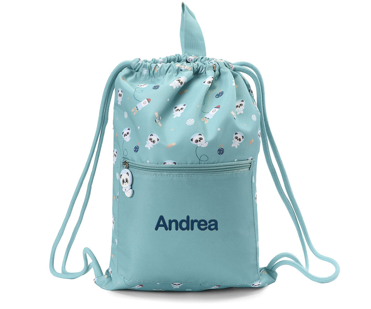 Mochila Saco Impermeável Personalizável Tutete - Pandas In Space