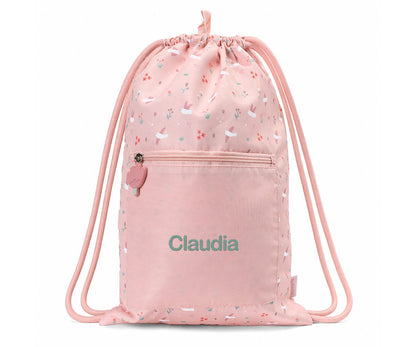 Mochila Saco Impermeável Personalizável Tutete - Blossom Birds