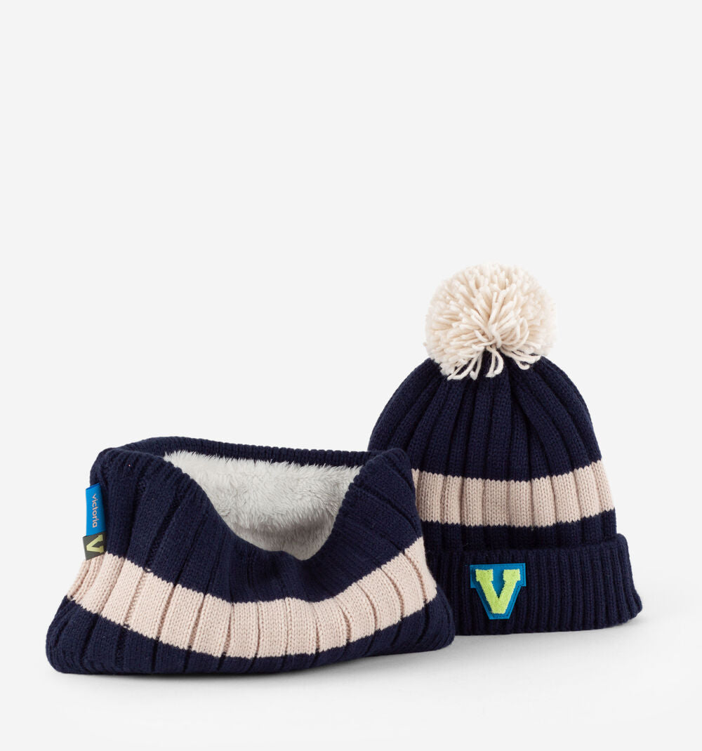 Gorro Victoria Pompom - Marino