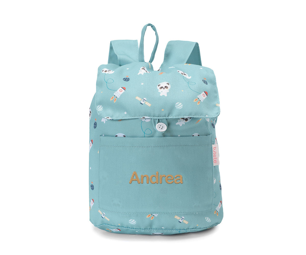 Mochila Pequena Tecido Personalizável Tutete - Pandas In Space