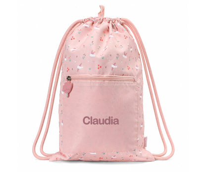 Mochila Saco Impermeável Personalizável Tutete - Blossom Birds