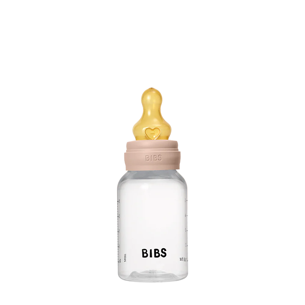 BIBS Biberão Plástico com Tetina em Látex - Blush 150 ml