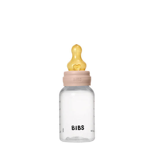 BIBS Biberão Plástico com Tetina em Látex - Blush 150 ml
