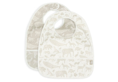 Jollien Pack de 2 Babetes Impermeáveis - Animals Olive Green