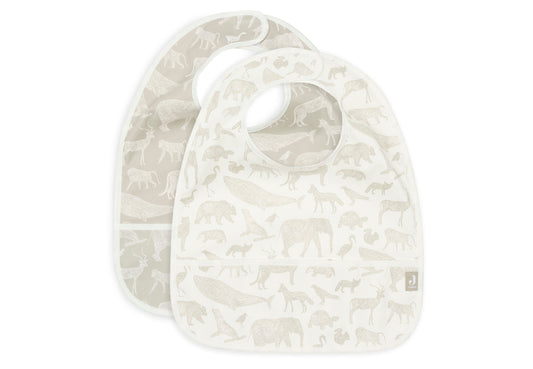 Jollien Pack de 2 Babetes Impermeáveis - Animals Olive Green
