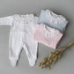 Babygrow Dupla Face Gola com Picueta - Rosa