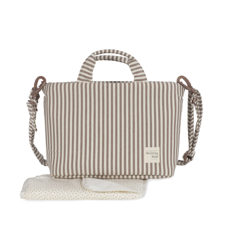 Walking Mum Bolsa Muda-Fraldas - Praliné Strips Moka