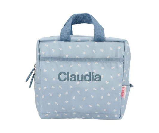 Bolsa Térmica Acolchoada Personalizável - Leaves Blue