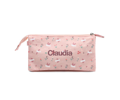 Estojo 3 Compartimentos Personalizável Tutete - Blossom Birds
