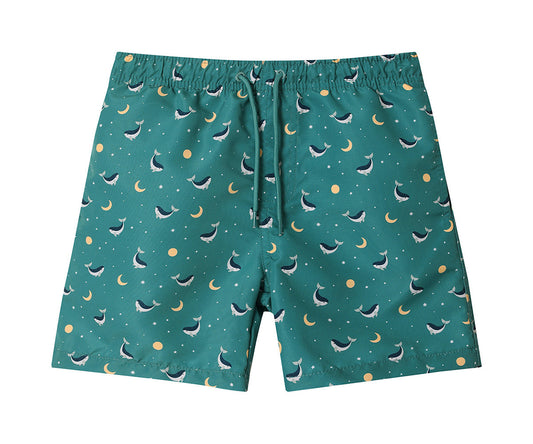 Calções de Banho Infantil Monnëka Whale Teal