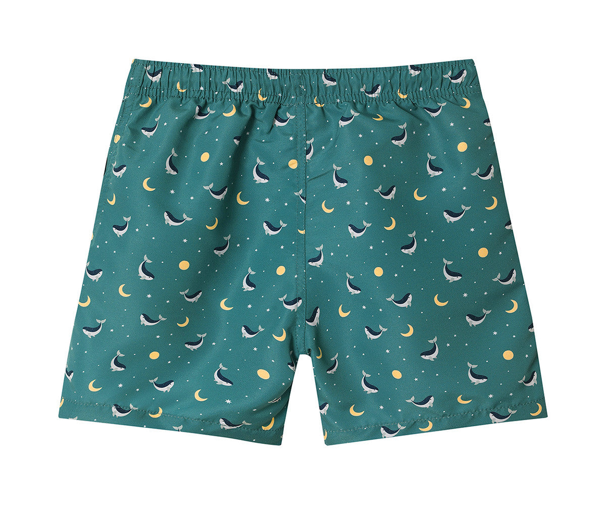 Calções de Banho Infantil Monnëka Whale Teal