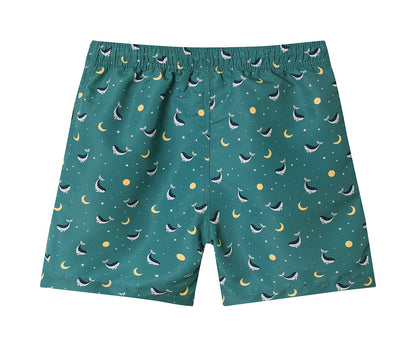 Calções de Banho Infantil Monnëka Whale Teal