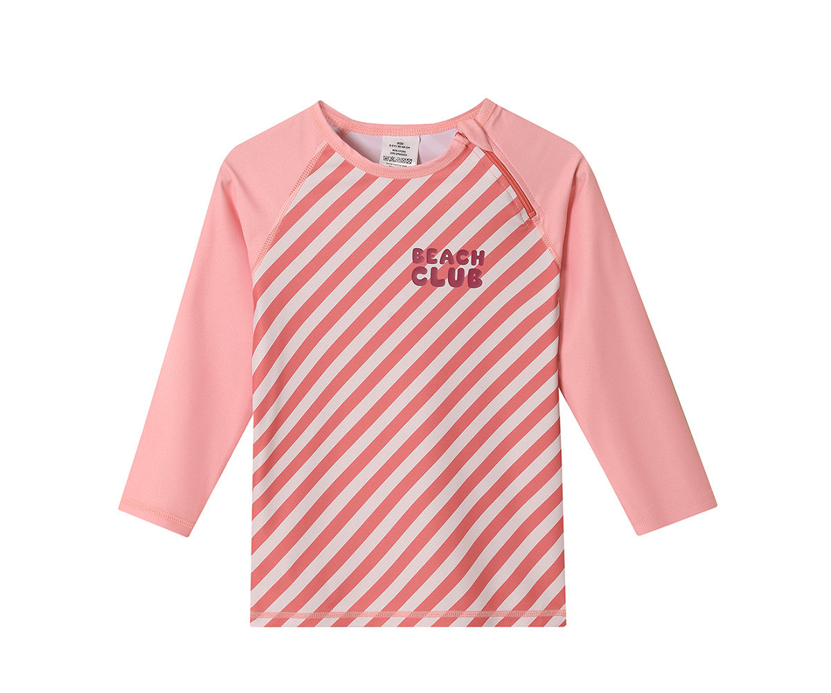Camisola de Manga Comprida c/ Proteção Solar Monnëka Stripes Bloom & Blush