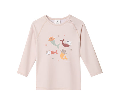 Camisola de Manga Comprida c/ Proteção Solar Monnëka Mermaid Cats