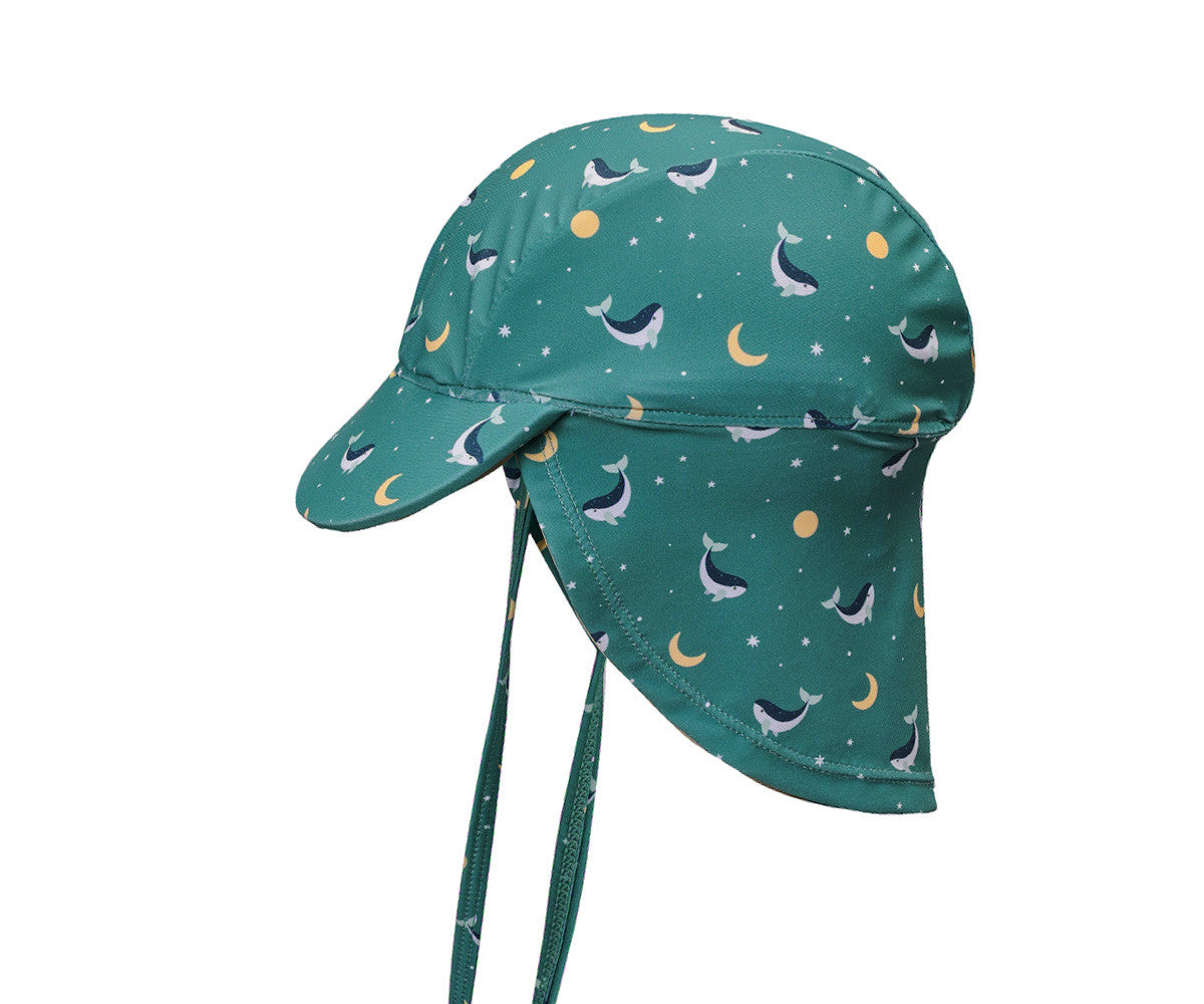 Chapéu de Praia Bebé Monnëka Whale Teal