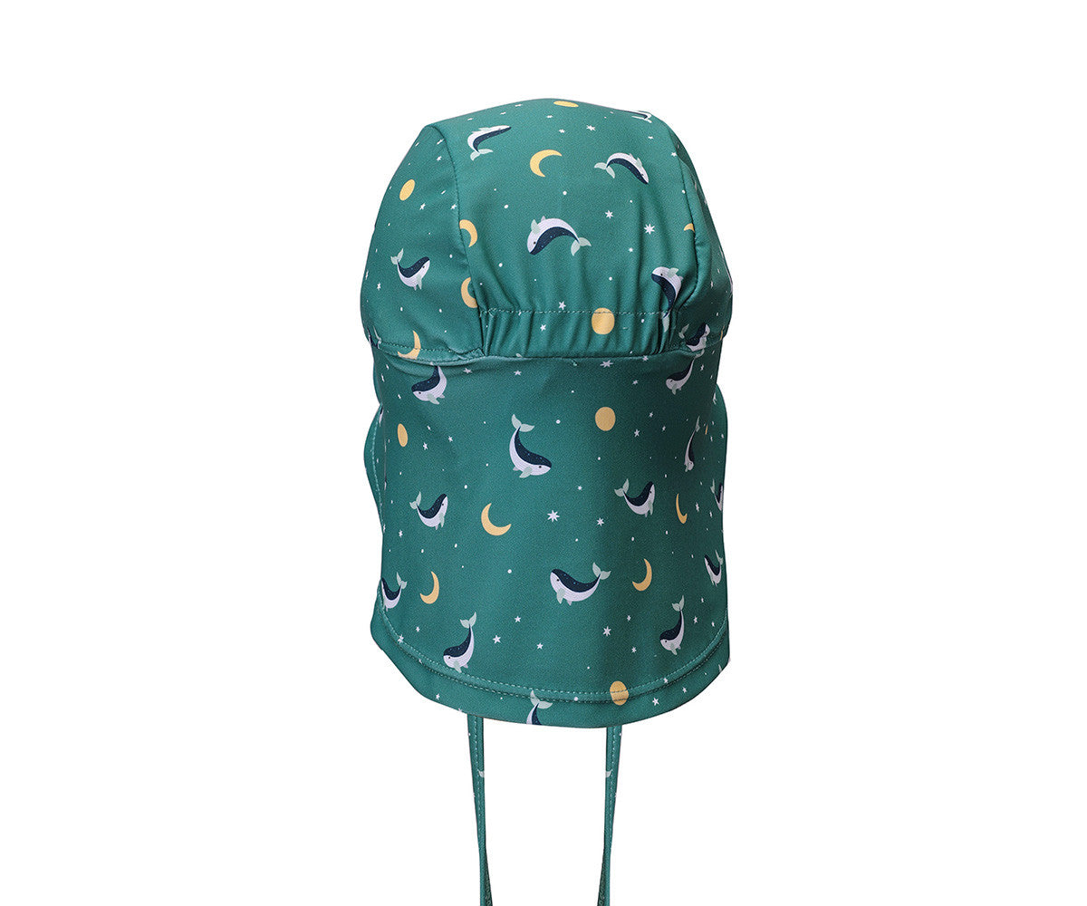 Chapéu de Praia Bebé Monnëka Whale Teal