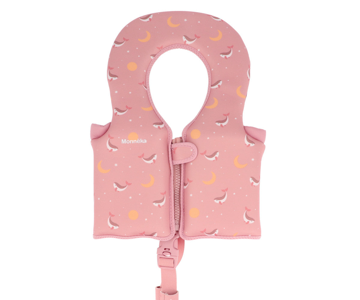 Colete Flutuador Aprendizagem 1-2 Anos Monnëka Whale Pink