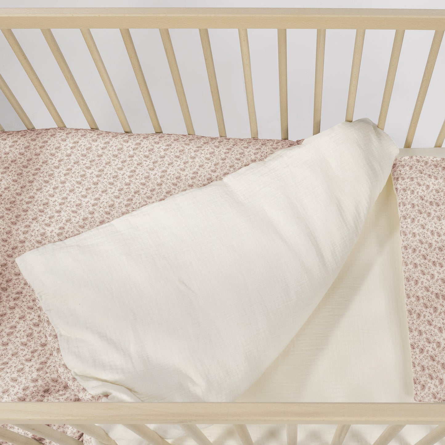 Walking Mum - Conjunto de Edredão + Lençol Ajustável + Almofada Gala Cerise 120×60cm