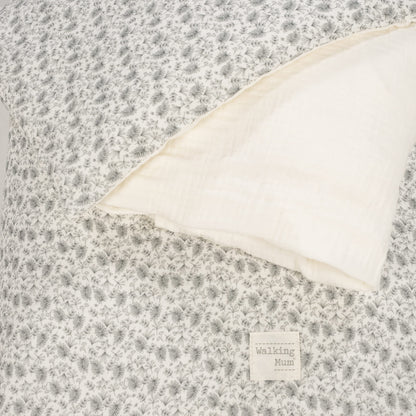 Walking Mum - Conjunto de Edredão + Lençol Ajustável + Almofada Gala Mint 120×60 cm