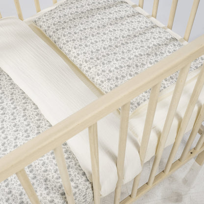 Walking Mum - Conjunto de Edredão + Lençol Ajustável + Almofada Gala Mint 120×60 cm