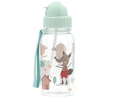 Garrafa Plástico 500ml Personalizável Tutete - The Three Little Pigs