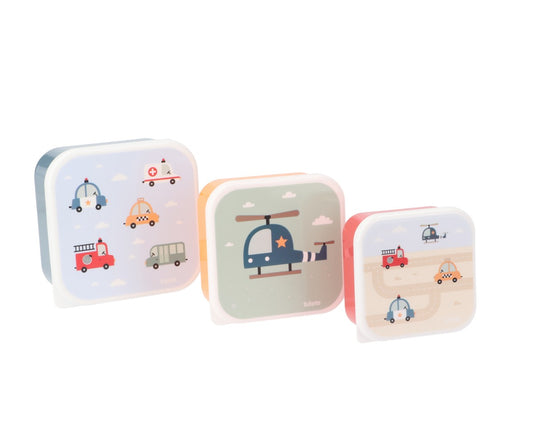 Pack 3 Caixas Lancheiras Tutete - City Cars