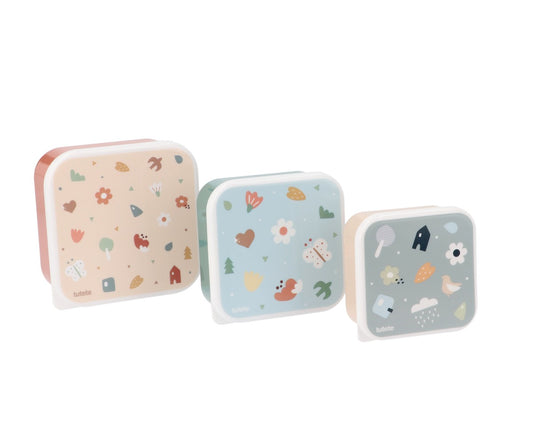 Pack 3 Caixas Lancheiras Tutete - Geometric Nature