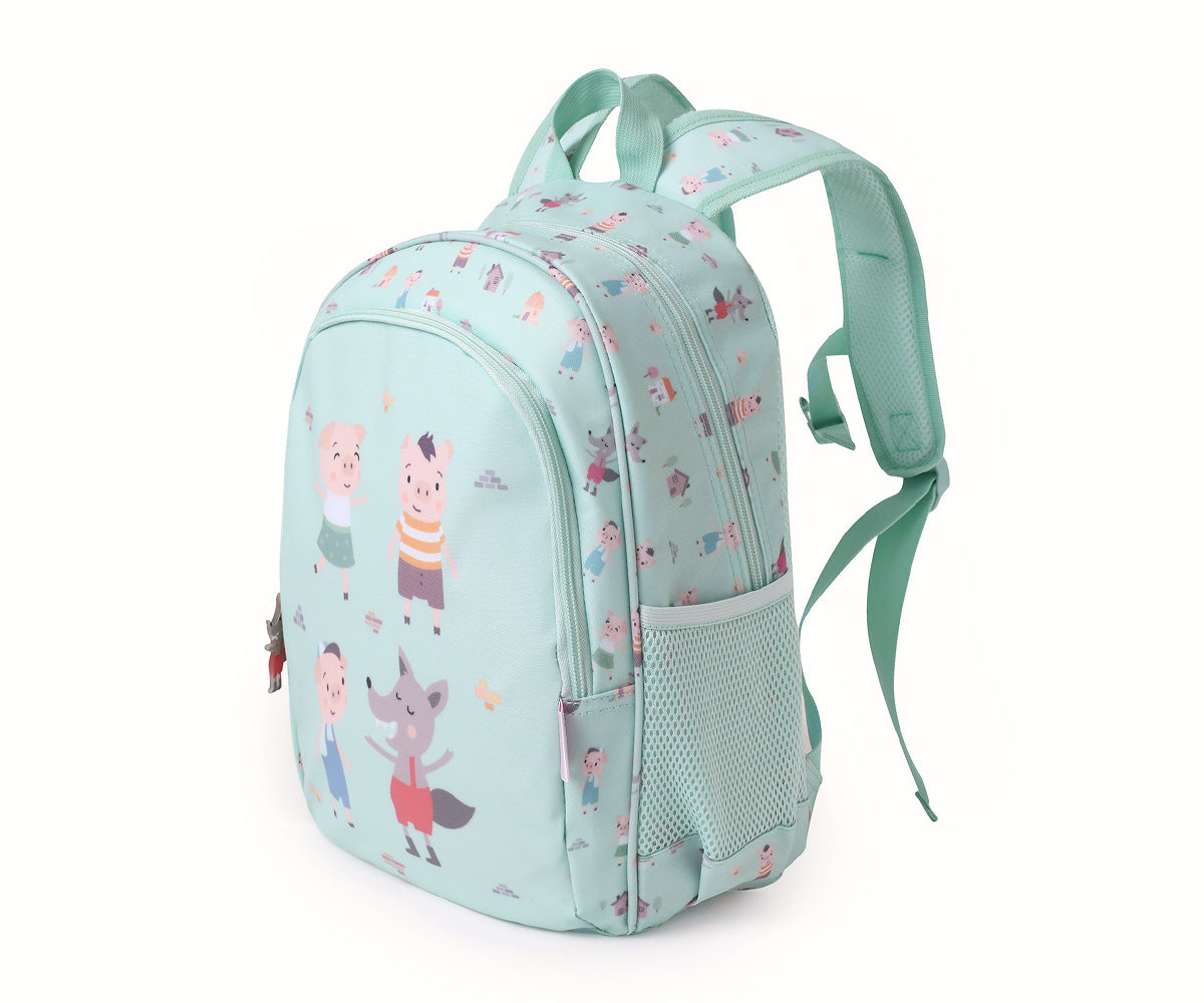 Mochila Média + Porta-chaves Personalizável Tutete - The Three Little Pigs