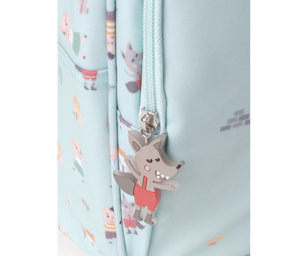Mochila Média + Porta-chaves Personalizável Tutete - The Three Little Pigs