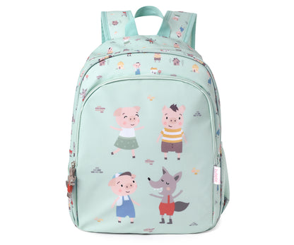 Mochila Média + Porta-chaves Personalizável Tutete - The Three Little Pigs